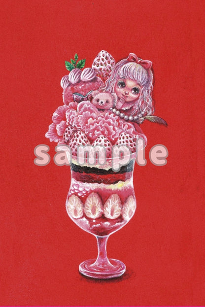 【post card】my room parfait / strawberry